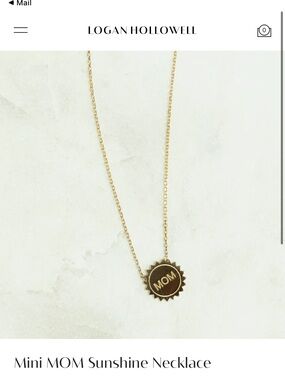 Mini MOM Sunshine Necklace - Gold Sun Pendant
